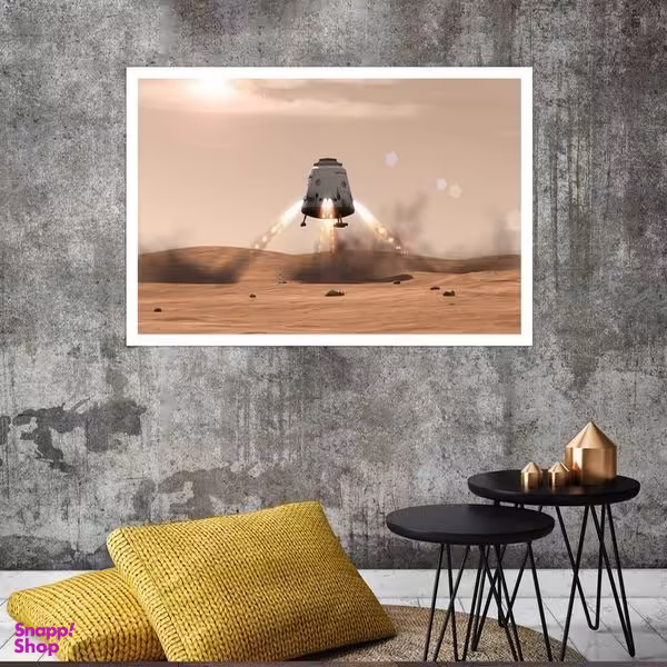 تابلو بکلیت طرح فضاپیما دراگون مدل قاب شاسی W-s8333