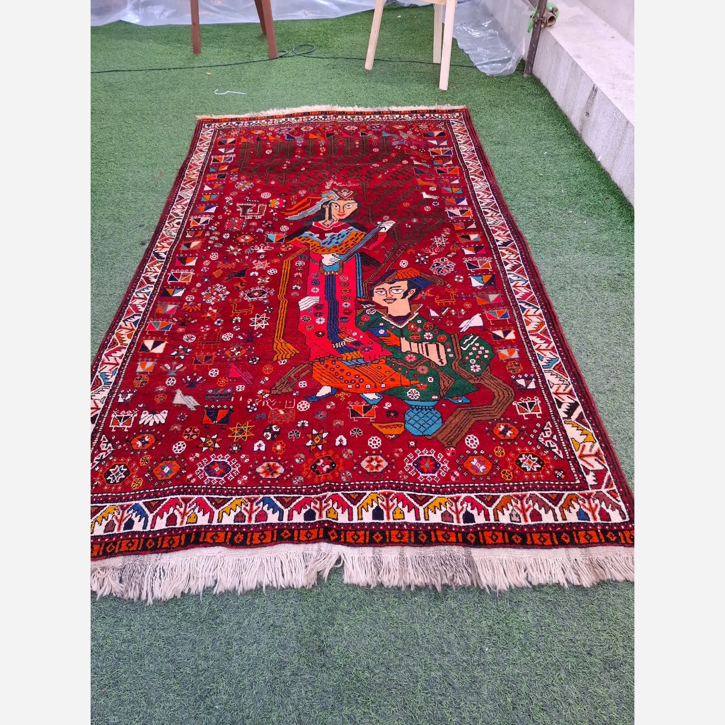 فرش دستباف تصویری قشقایی