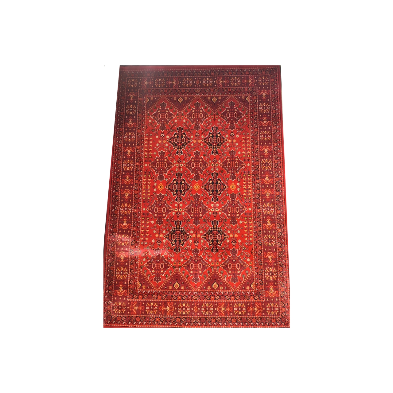 فرش ماشینی بزرگمهر کاشان طرح 78010 لاکی