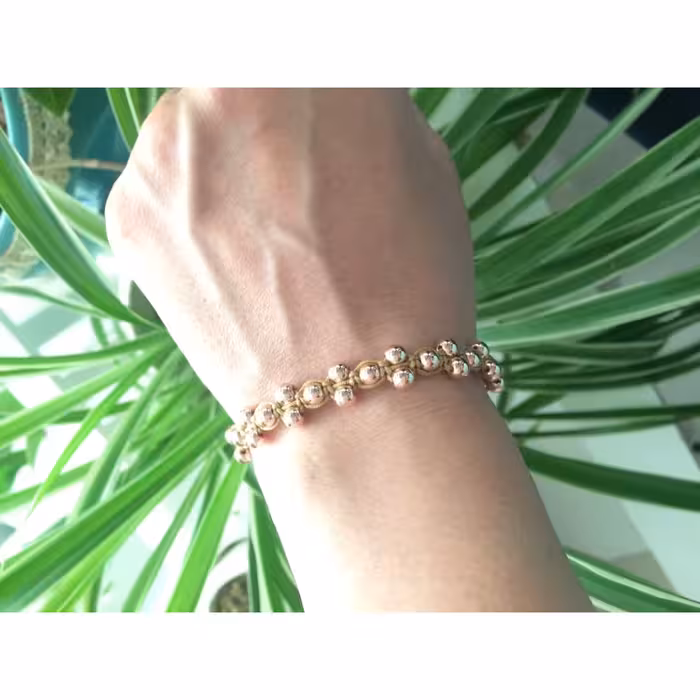 دستبند سنگ حديد و بافت