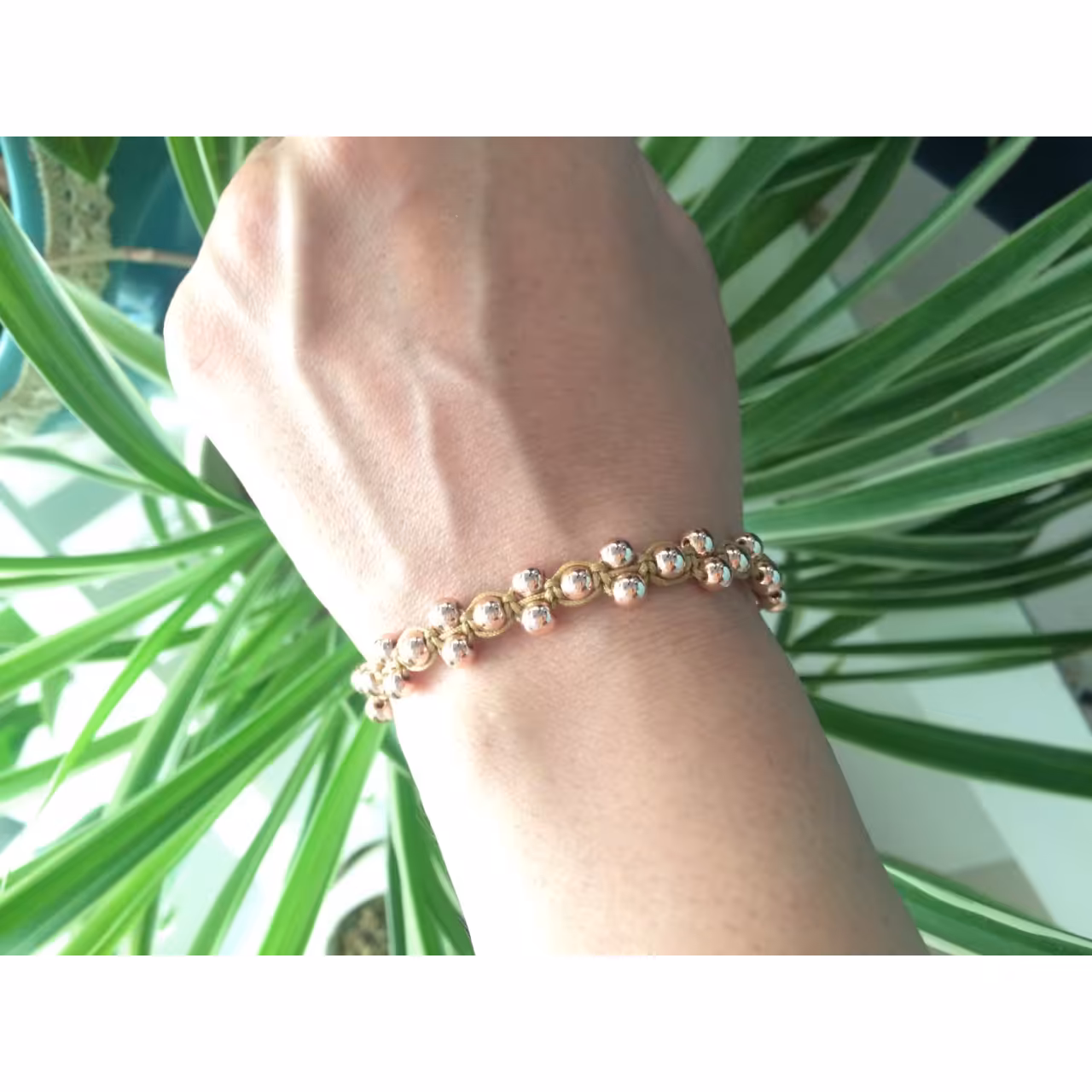 دستبند سنگ حديد و بافت