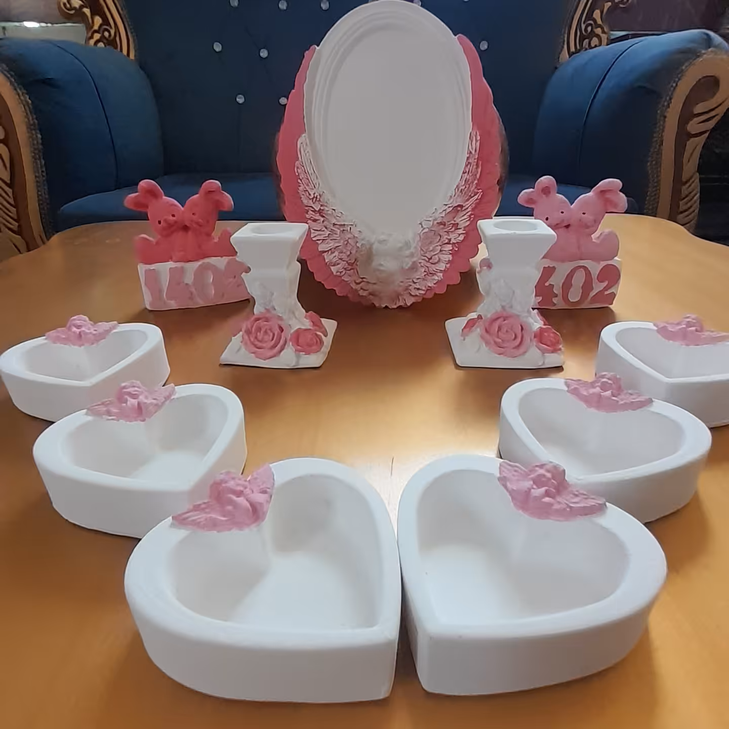 ست هفت سین فرشته صورتی همراه یک گیفت خرگوش 1402