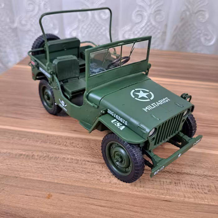 ماکت جیپ ویلیز فلزی برند کدوی