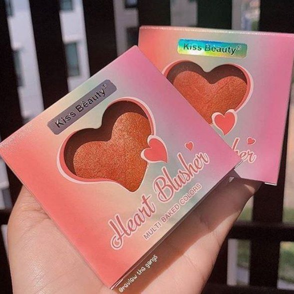 رژگونه و هایلایتر طرح قلبی 3رنگ