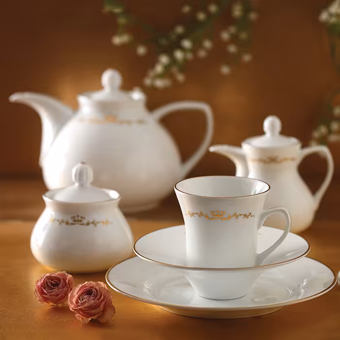 سرویس چینی زرین طرح کوئین 108 پارچه