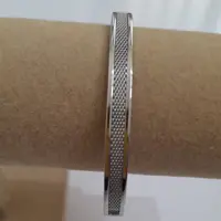 دستبند استیل نقره ای رنگ ثابت 