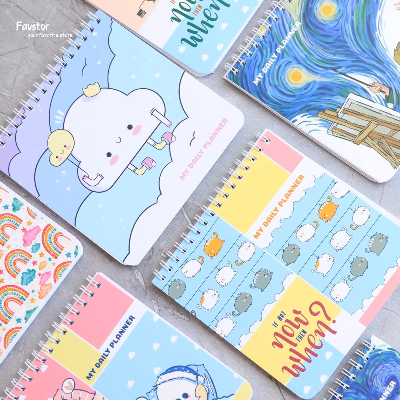 دفتر پلنر مربعی گلاسه 60 برگ پانداک