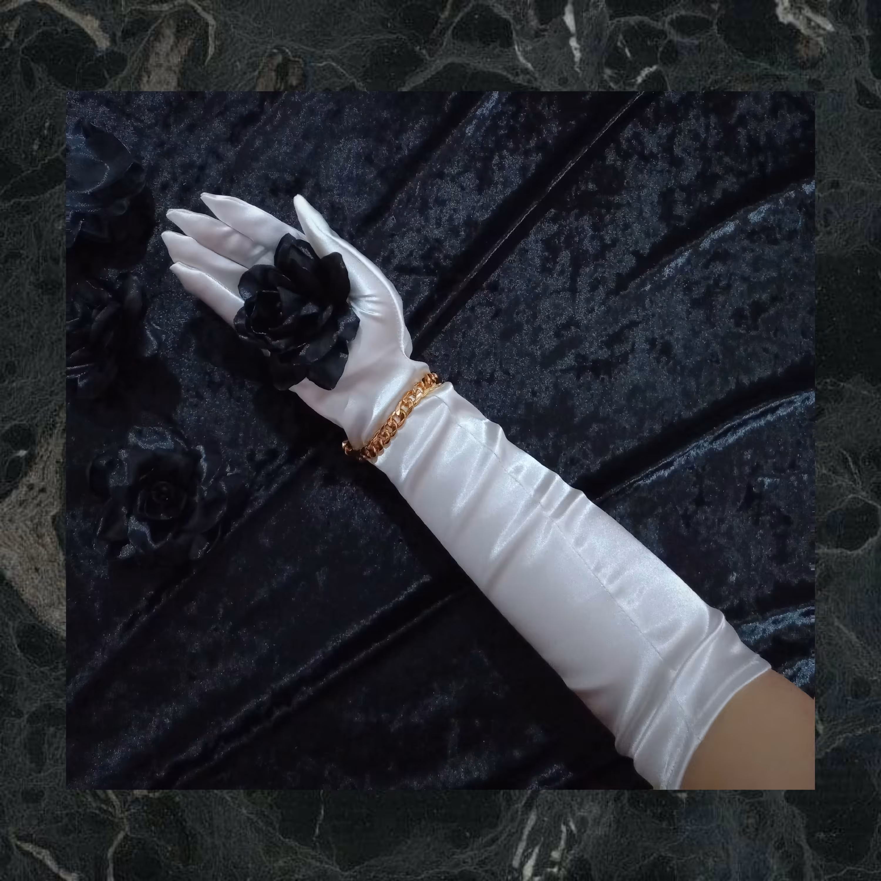 دستکش سفید عروس 