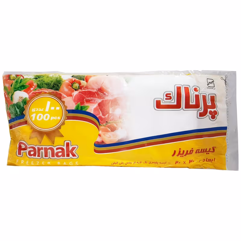 کیسه فریزر پرناک  بسته 100 عددی مدل نایت لند