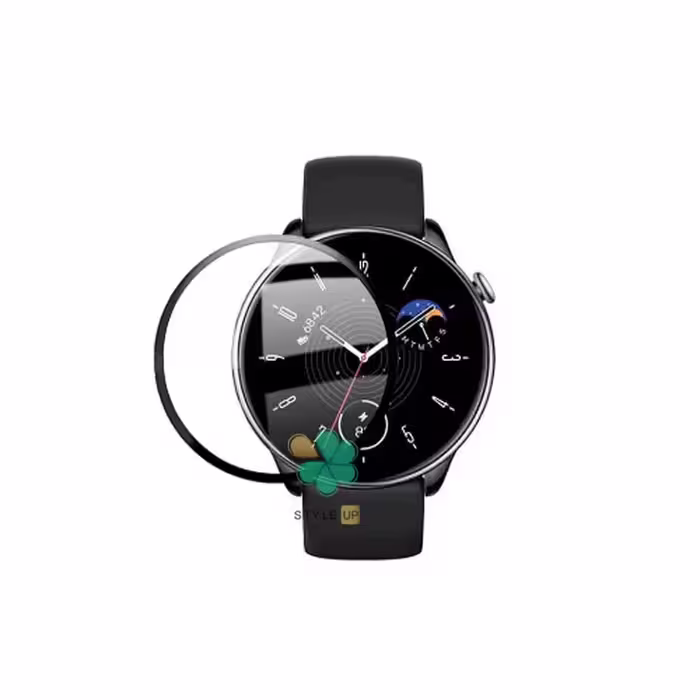 محافظ صفحه ساعت سرامیکی دور مشکی مناسب شیائومی Amazfit GTR 4 Mini