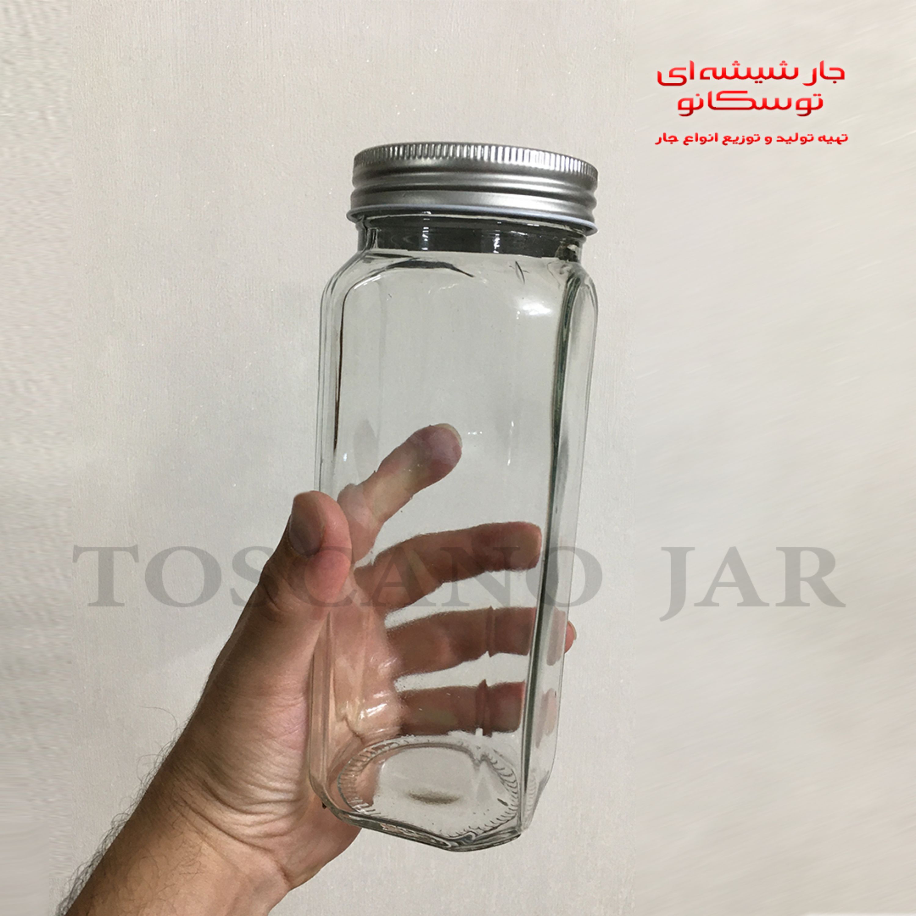 شیشه مدل کتیبه با در کانتینری سایز 1