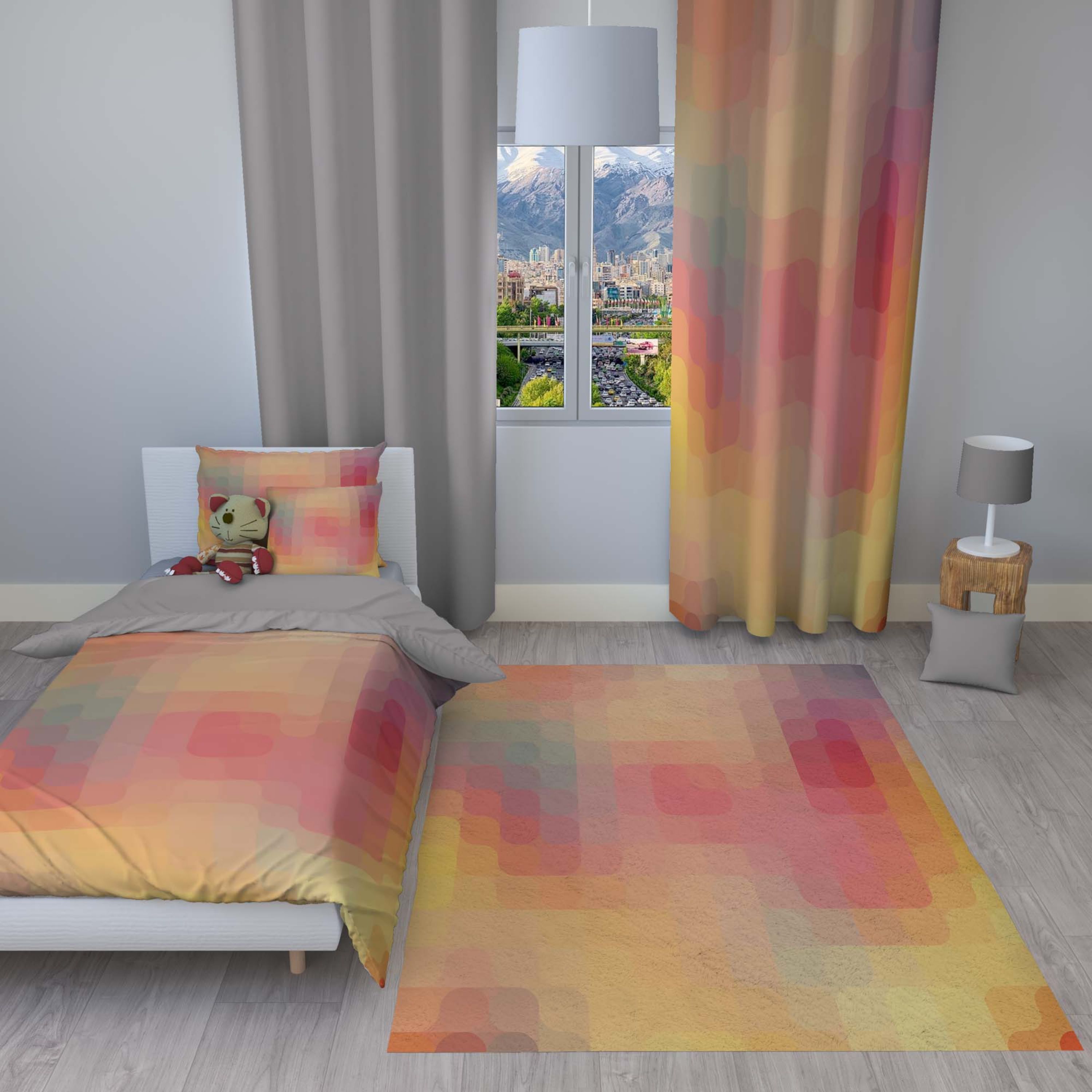 سرویس روتختی مدل c105 یک نفره 4 تکه سایز 140x230