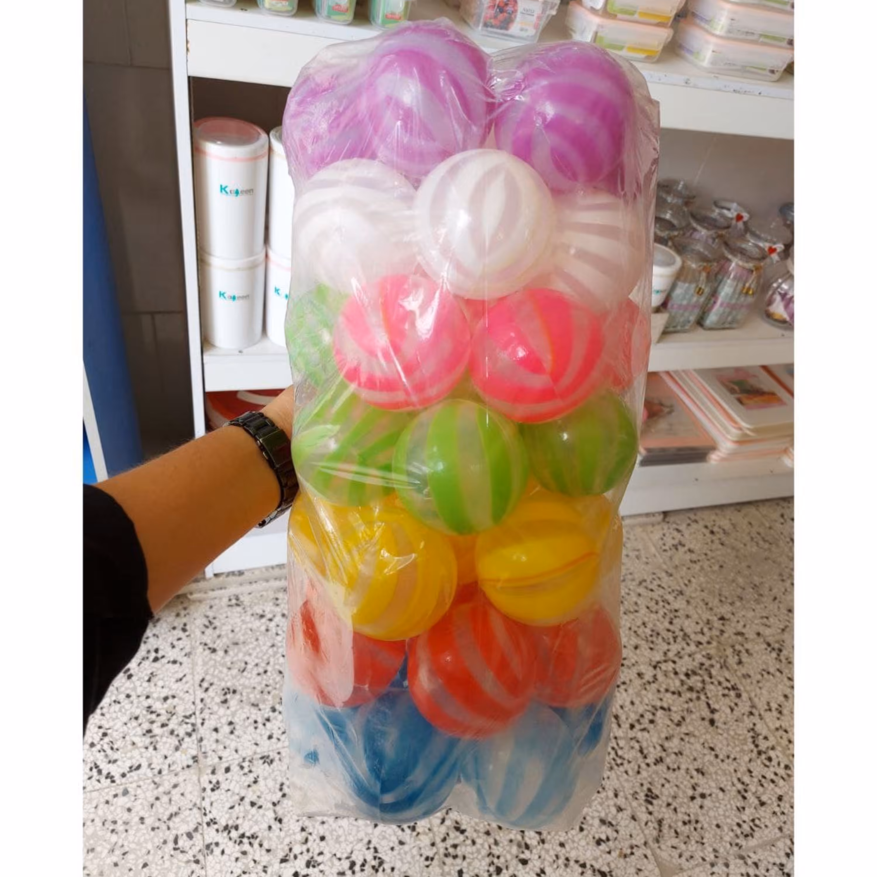 توپ پلاستیکی رنگی کوچک توپ استخر 48تایی