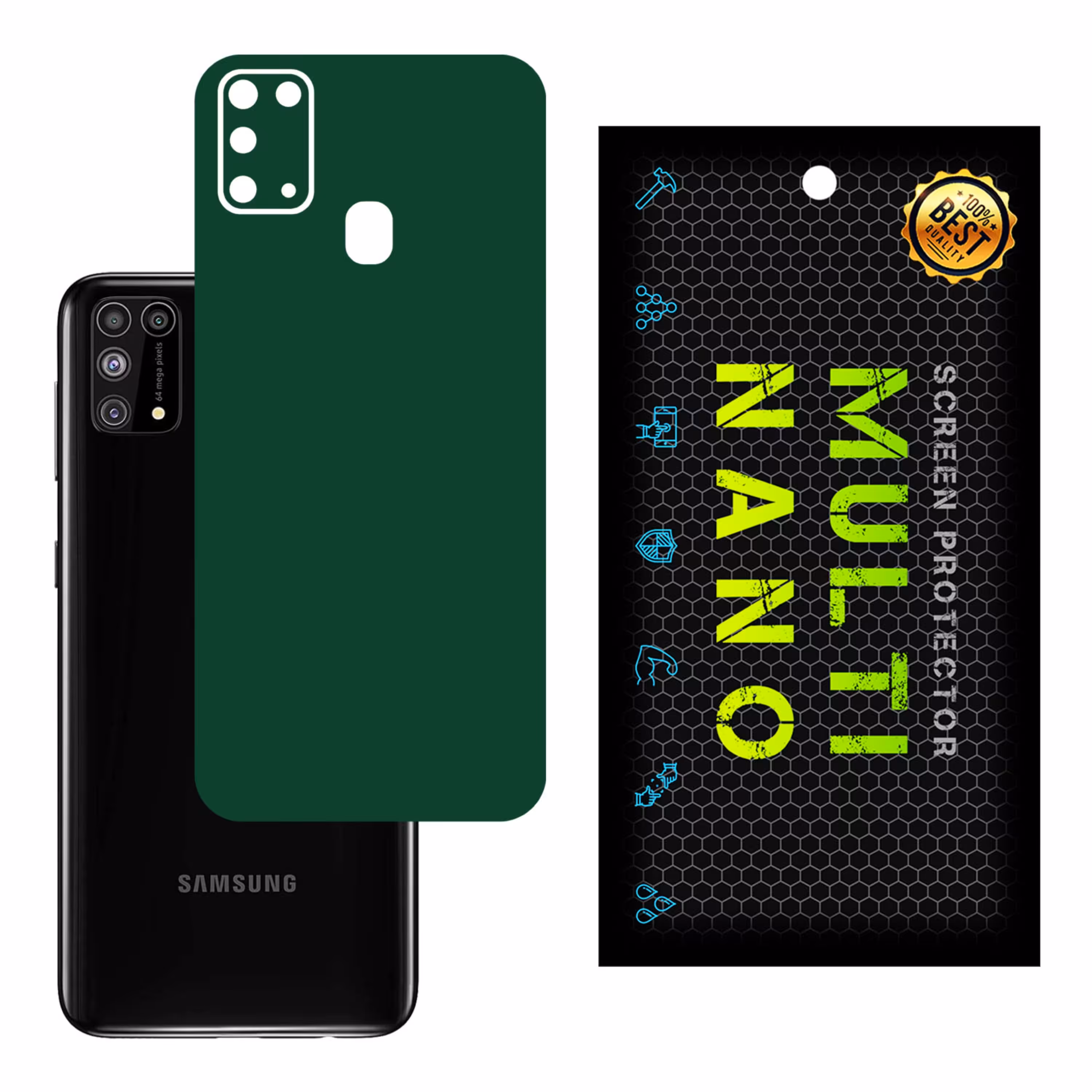 برچسب پوششی MultiNano مدل X-F1M-Green برای پشت موبایل سامسونگ  M31