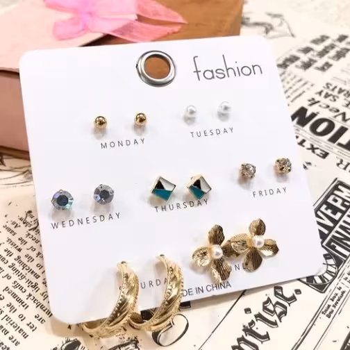 گوشواره ست جذاب زنانه پک هفت تایی طرح 7