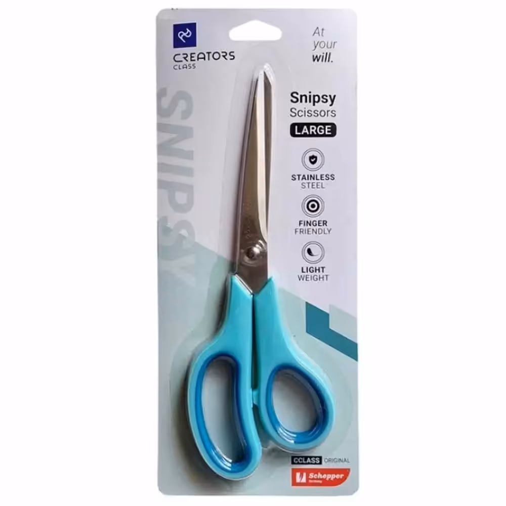 خرید قیچی اداری دسته پلاستیکی سی کلاس با تیغه 21 سانت مدل snipsy