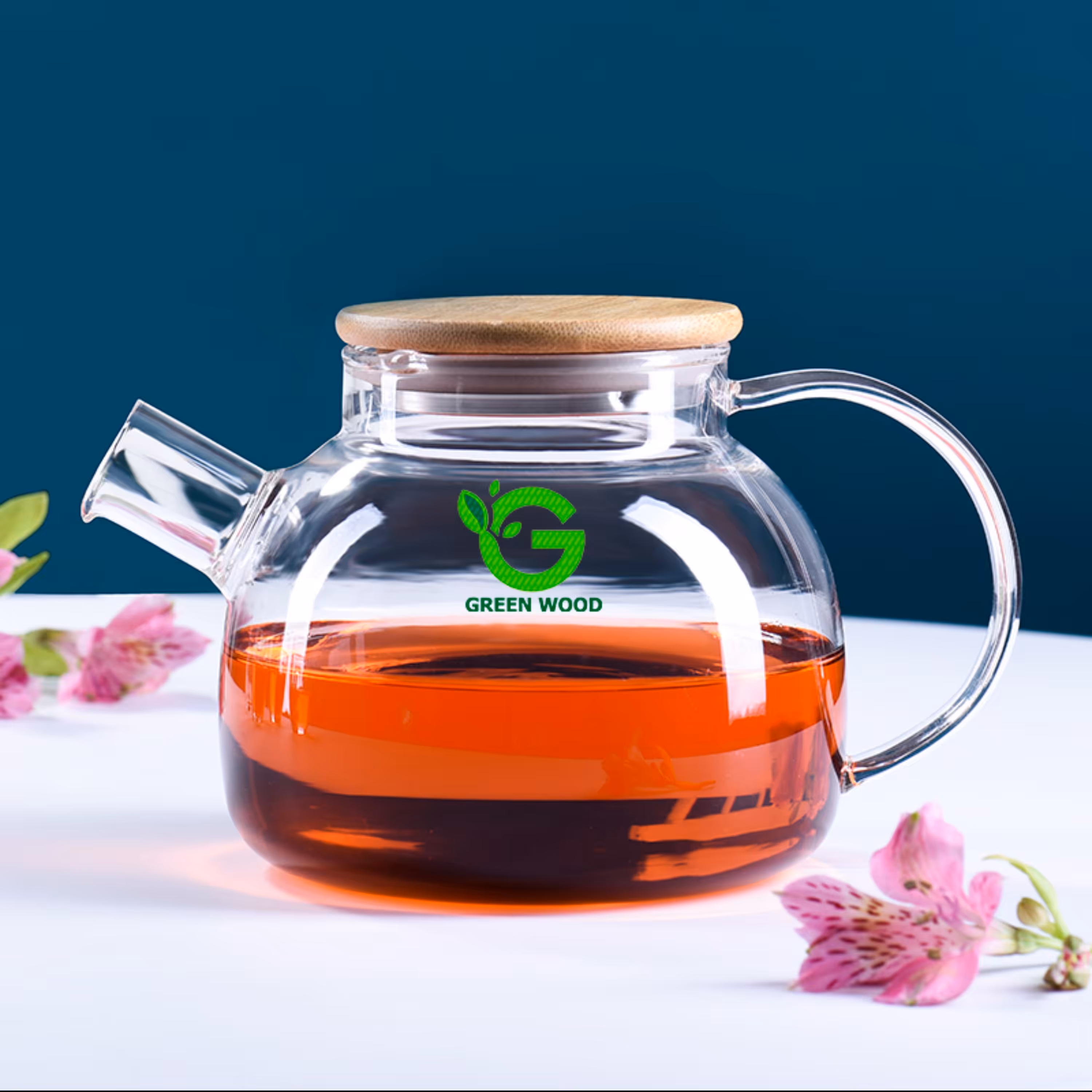 قوری چای و دمنوش شعله مستقیم چوبی بامبو پیرکس 1000 میلی لیتر کد Gw160301004