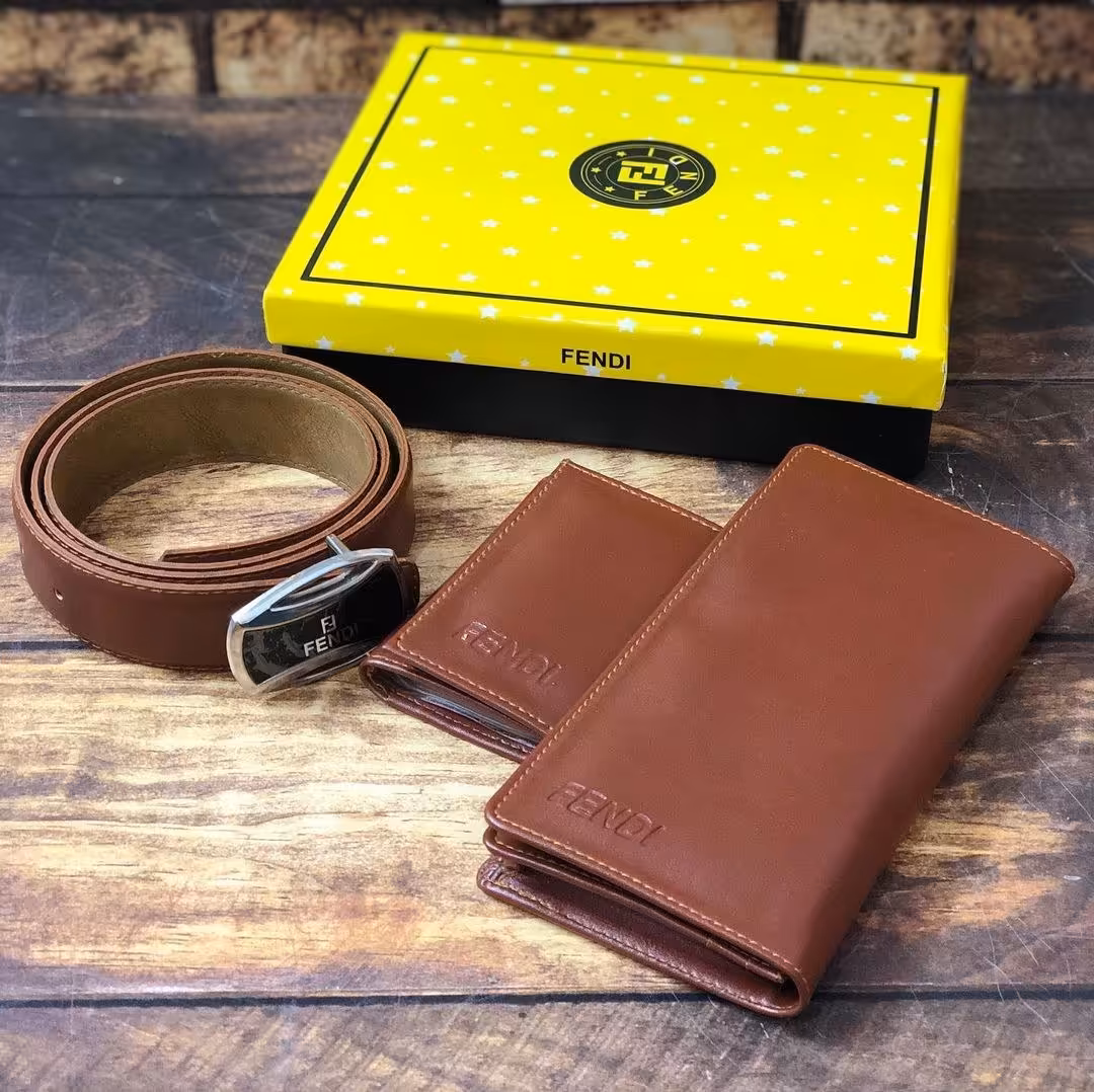 ست کیف پول پالتویی کیف پول جیبی و کمربند