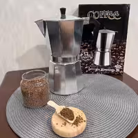 قهوه جوش یا اسپرسو ساز  دستی 12 کاپ ،استیل