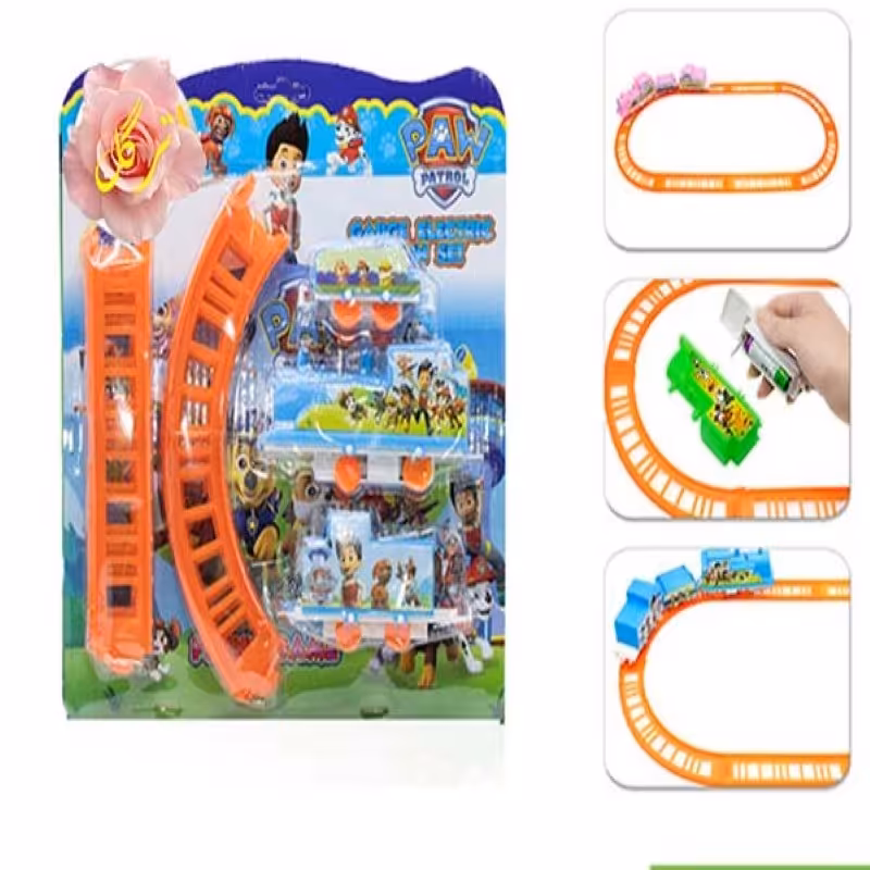 بازی قطار  با ریل باطری خور 