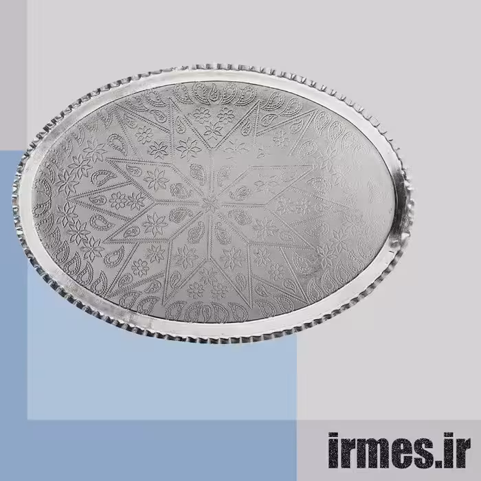 سینی مسی بیضی طرح دار