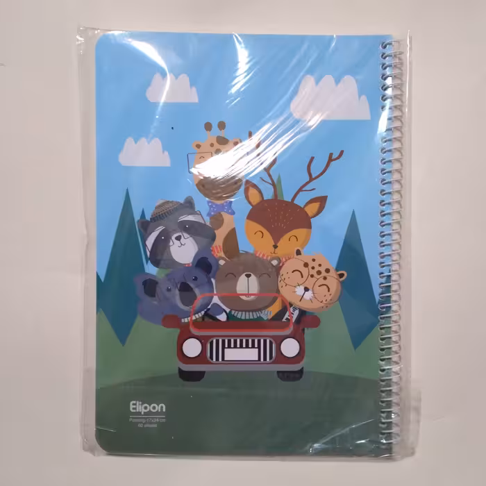 دفتر نقاشی 60 برگ فنر تک جلد ایندربرد فانتزی الیپون