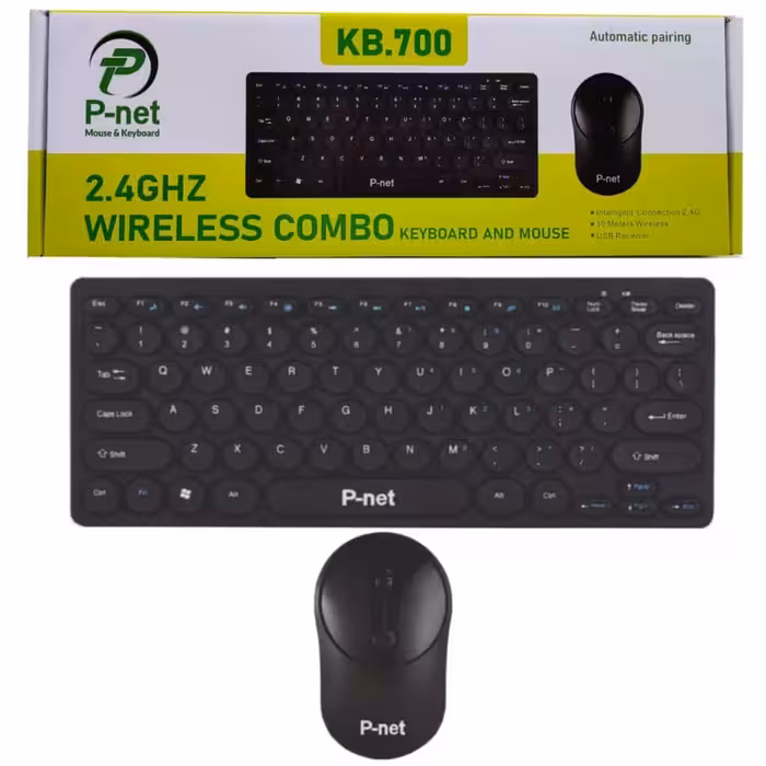 کیبورد و ماوس بی سیم مینی پی نت P-net KB-700