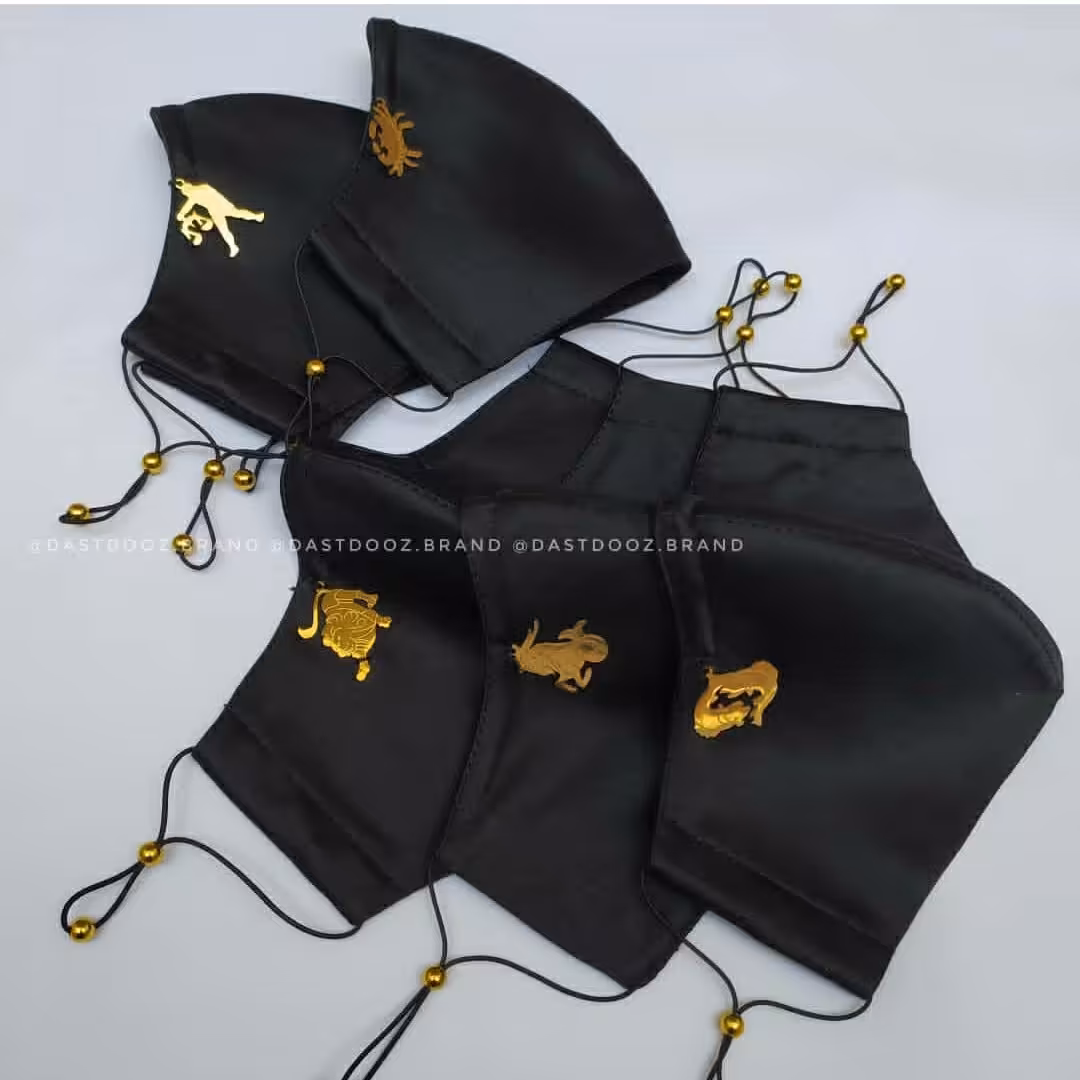 ماسک نماد تولد استیل رنگ ثابت ، نماد تولد استیل گردنبند 