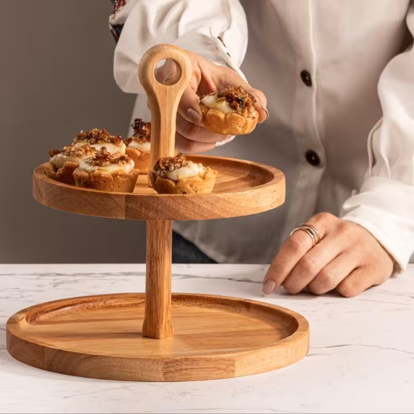 شیرینی خوری دو طبقه . از جنس چوب رابروود تایوان. بسیار شیک و خاص. 