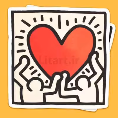 برچسب مات مدل قلب