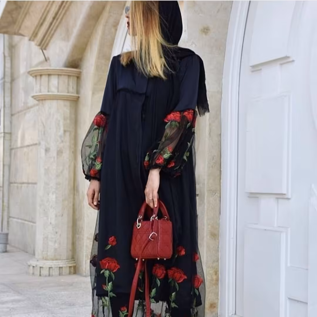 پارچه دانتل گل دار