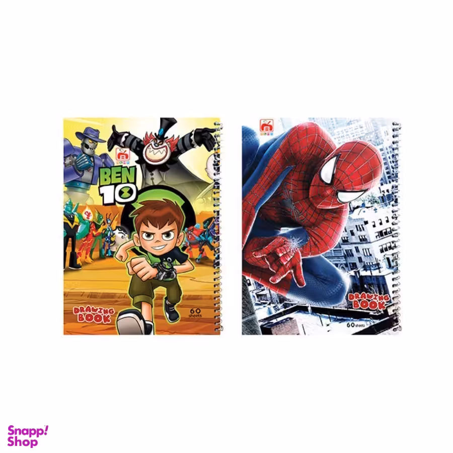 دفتر نقاشی 60 برگ سیمی کارتونی کد 7651