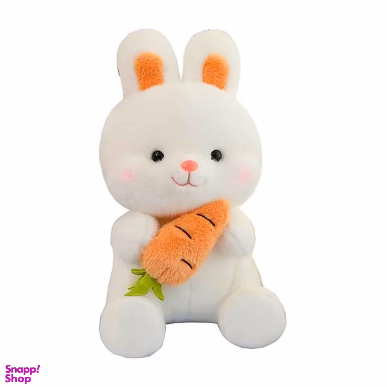 عروسک طرح خرگوش مدل هویج بدست کد 36647 ارتفاع 25 سانتی‌ متر