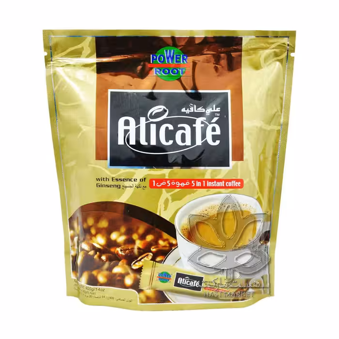 قهوه فوری 5 در 1 طلایی 20 عدد علی کافه - Alicafe