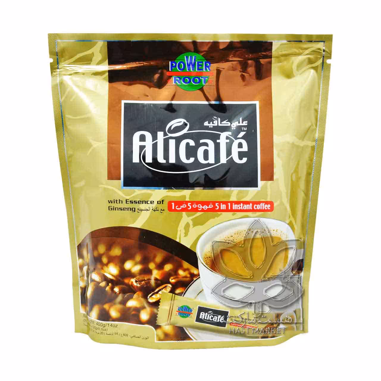 قهوه فوری 5 در 1 طلایی 20 عدد علی کافه - Alicafe