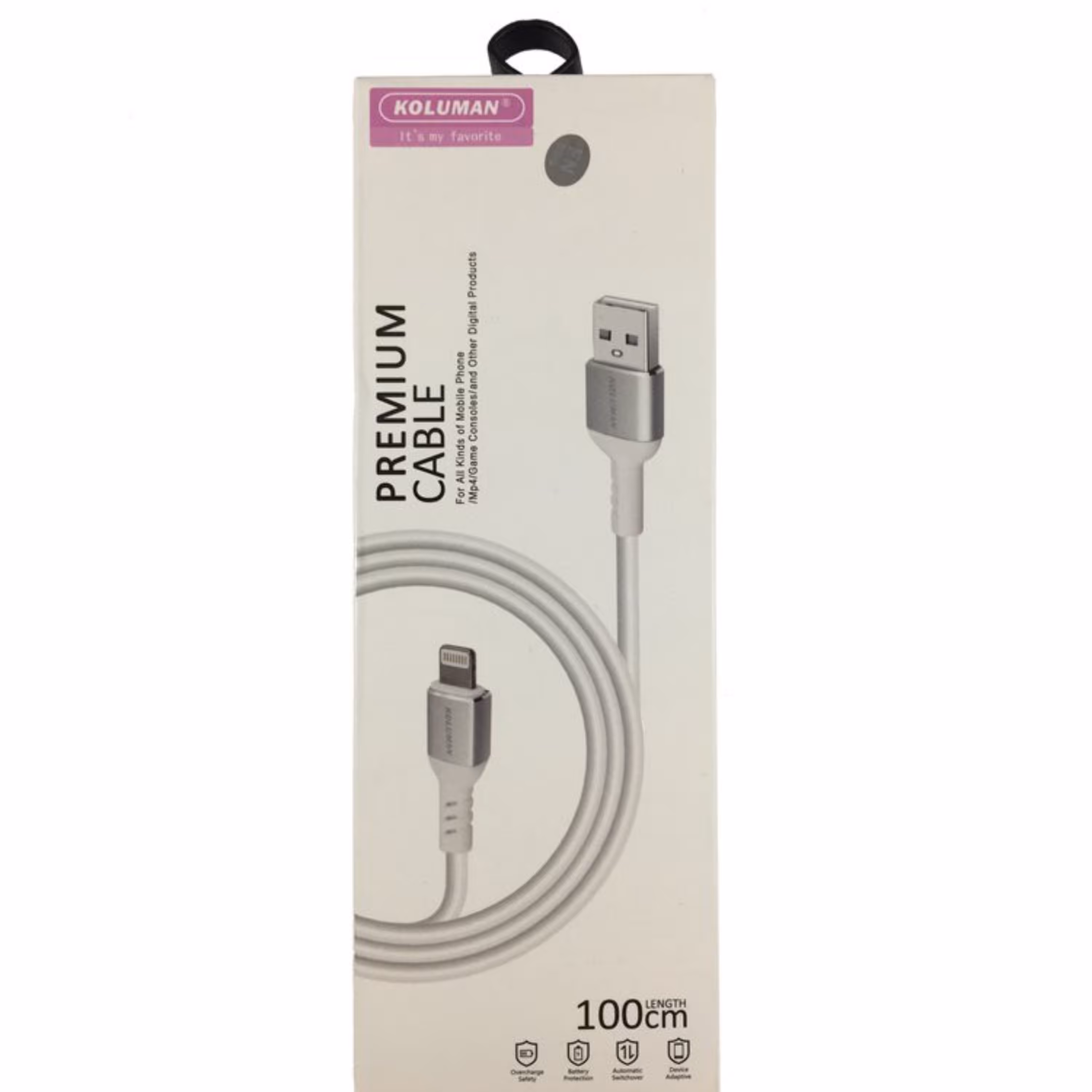 کابل شارژ لایتنینگ کلومن مدل KD-25 با گارانتی 6 ماهه