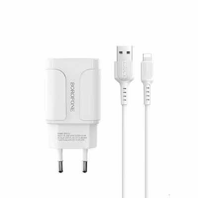 شارژر دیواری بروفون مدل BA37A به همراه کابل لایتنینگ