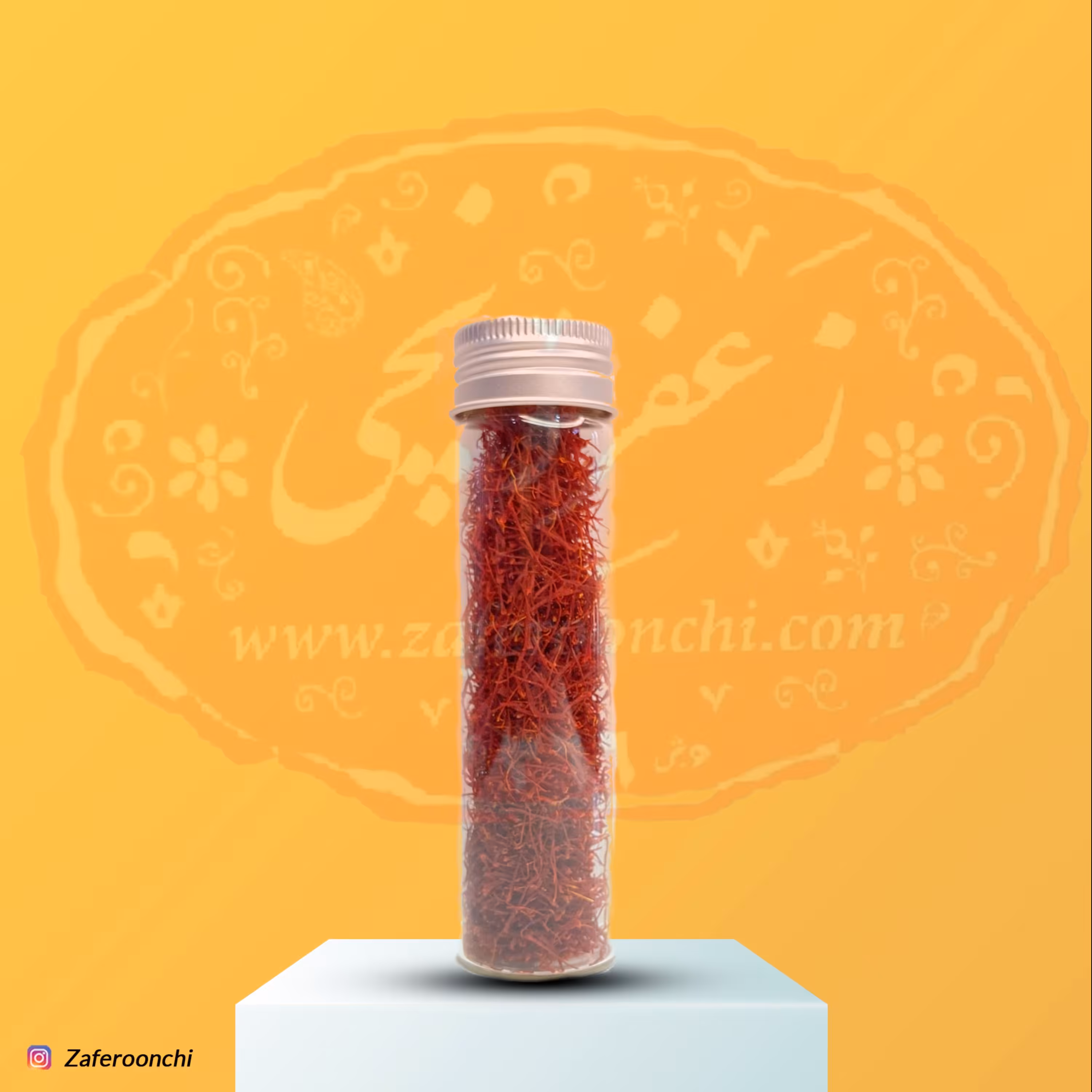 زعفران نگین 6 گرمی درجه یک با ظروف شیشه ای درب پیچی