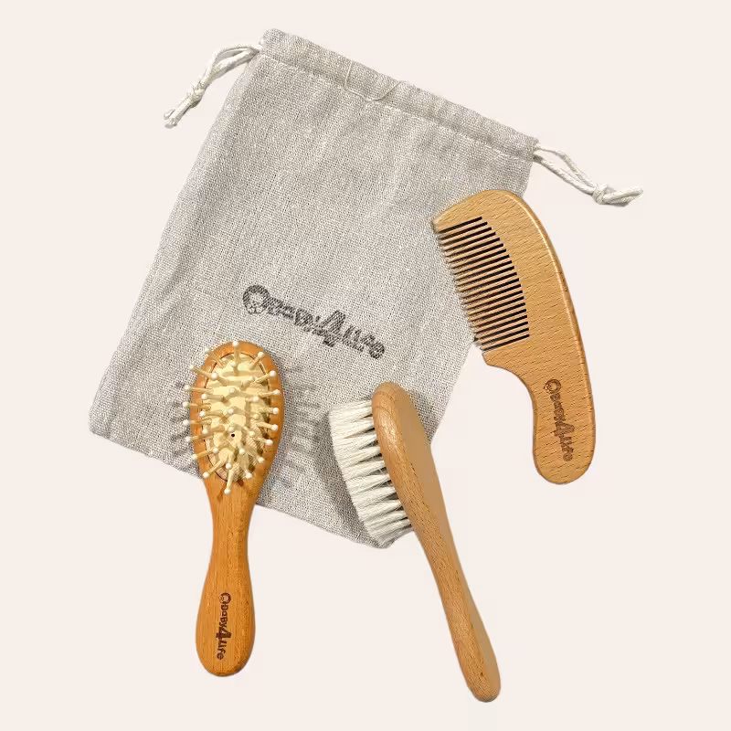 شانه و برس کودک چوبی بیبی فورلایف Baby4life