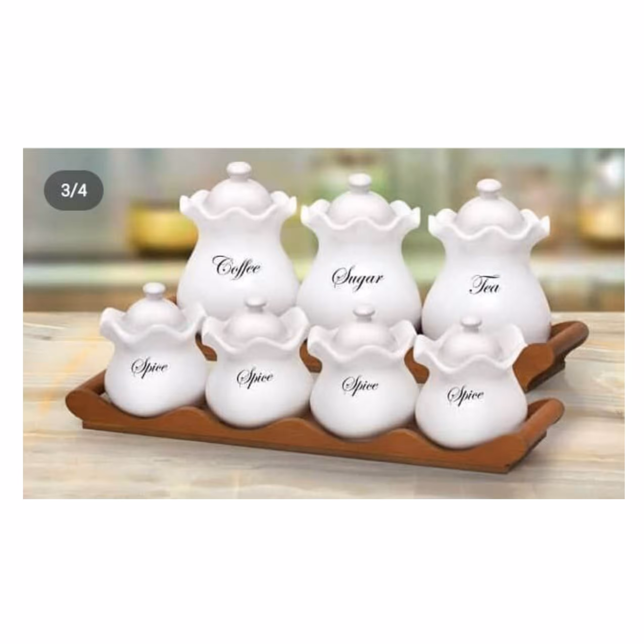 پاسماوری7پارچه سینی چوب راش