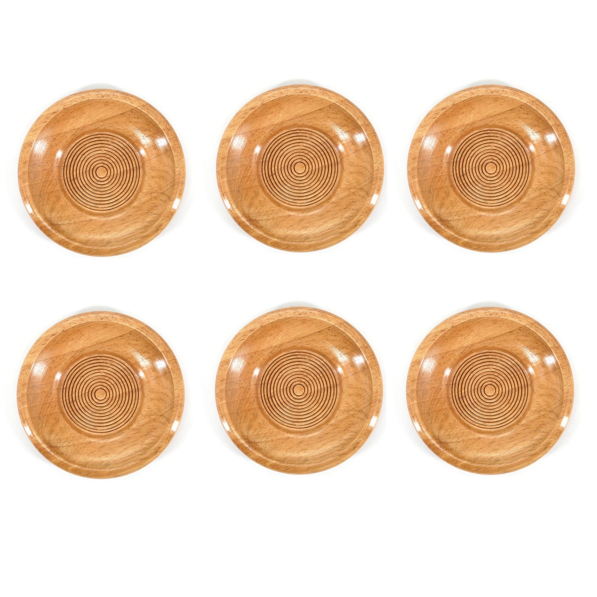 ست زیر لیوانی زیر فنجانی 6 عددی بامبو مدل D9.7 کد Gw52001007