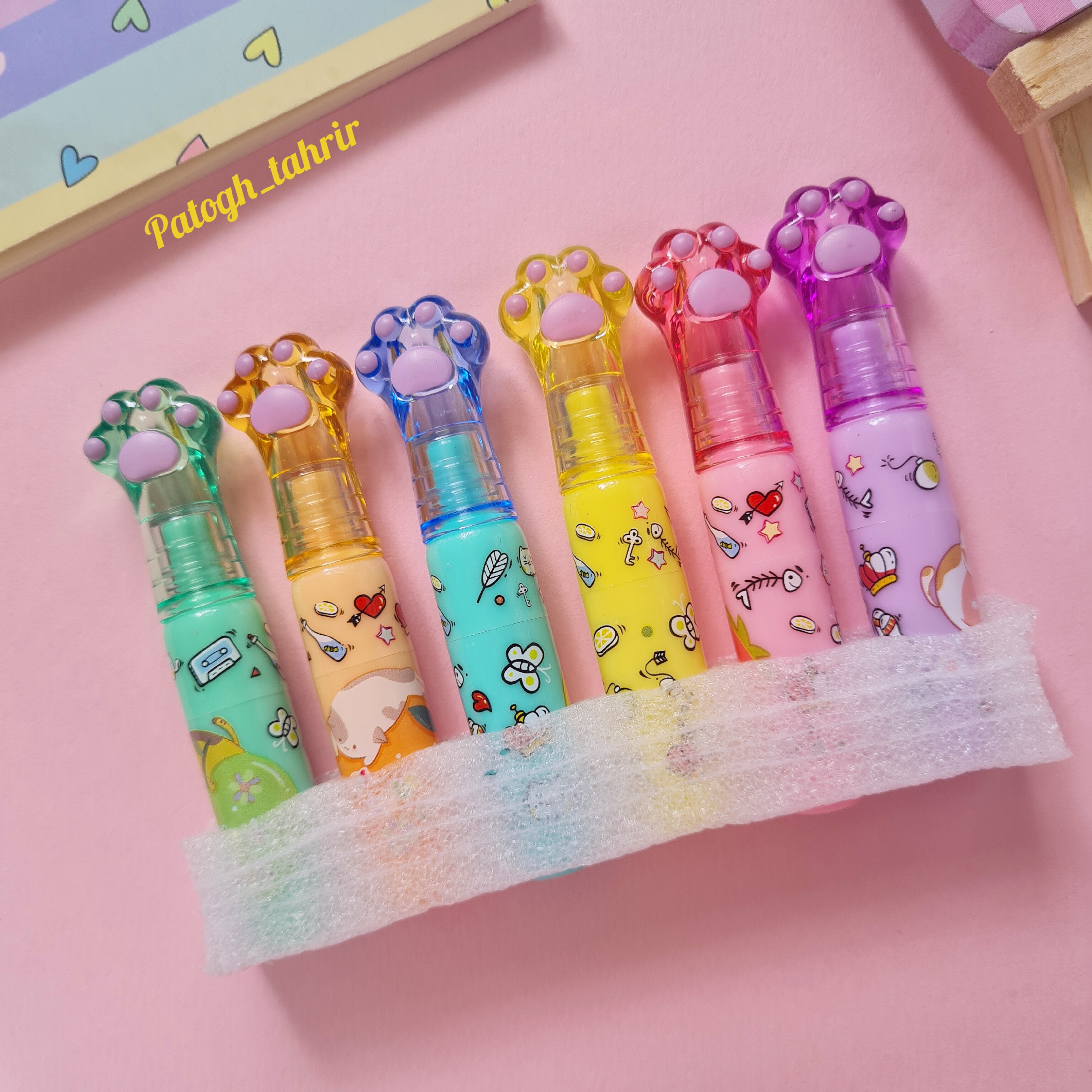 ماژیک هایلایت فانتزی 6عددی طرح پنجه طلقی