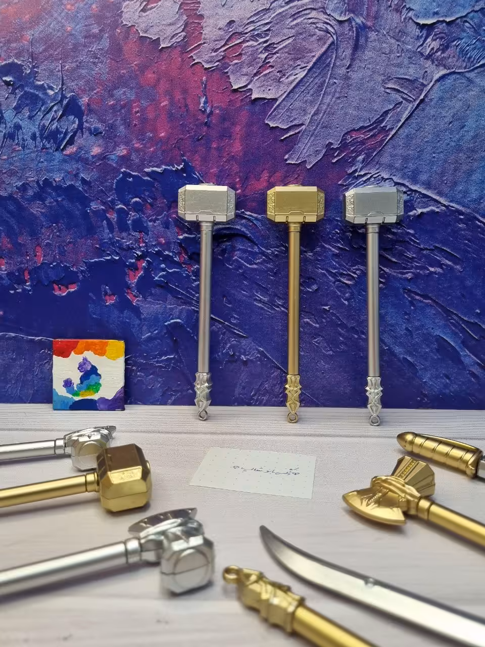 روان نویس طرح پتک با جوهر آبی