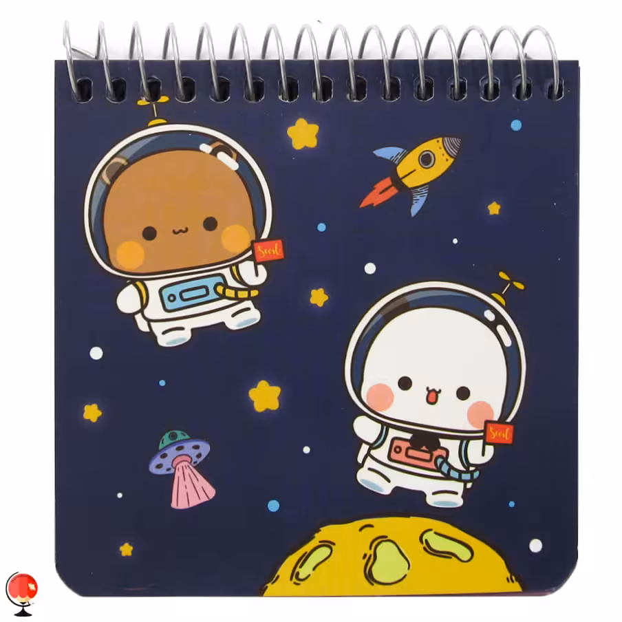 دفترچه یادداشت فانتزی مربعی سویل طرح سفر به فضا