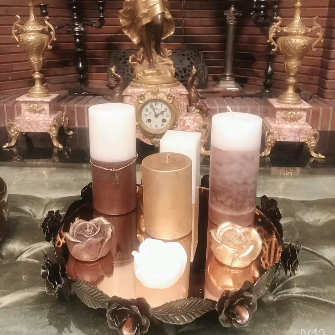 ست مرمری قهوهای طلایی