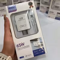 آداپتور 65 وات به همراه کابل دوسر Type-c دارای 6ماه گرانتی از زمان خرید
