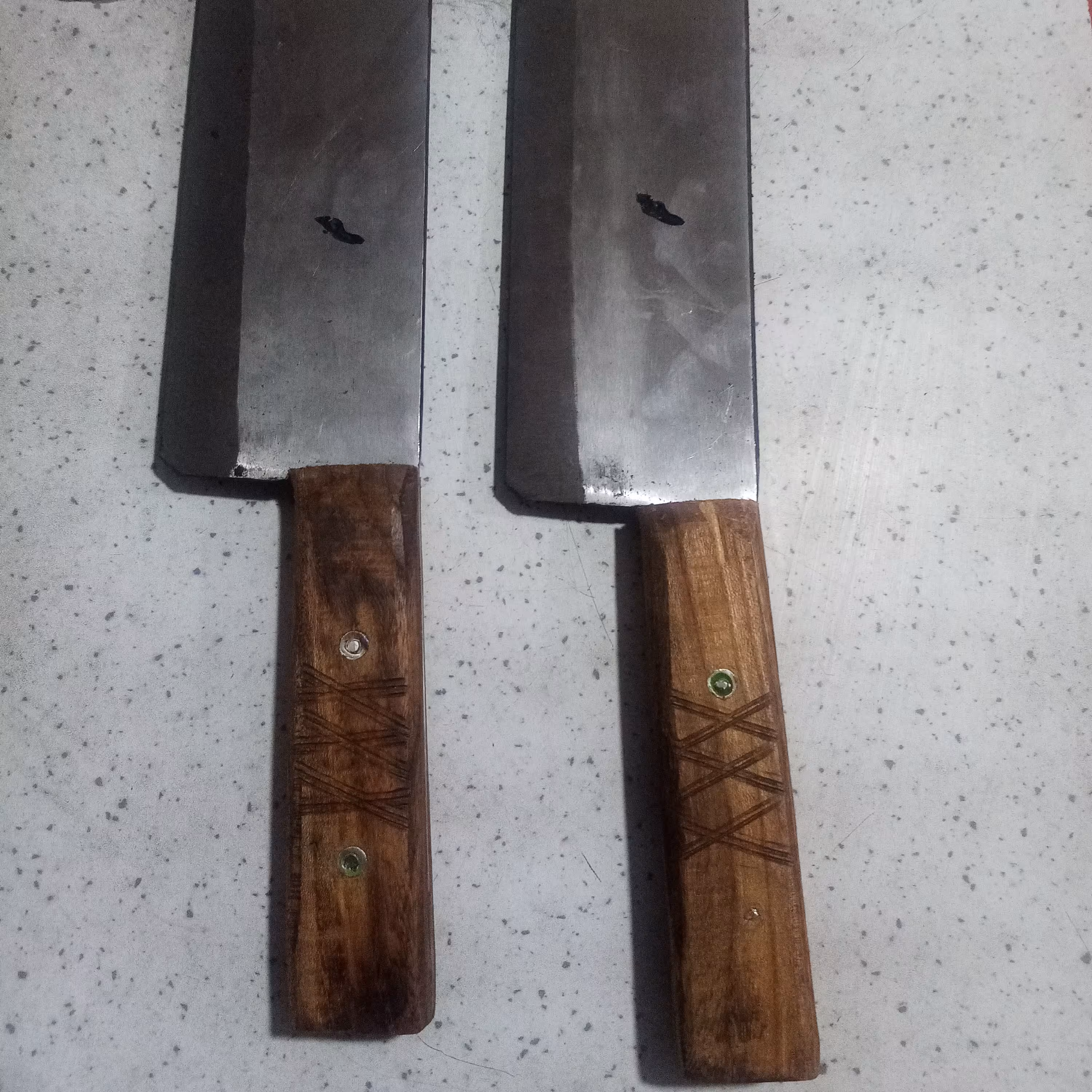 ساطور فولادیی دسته چوبی