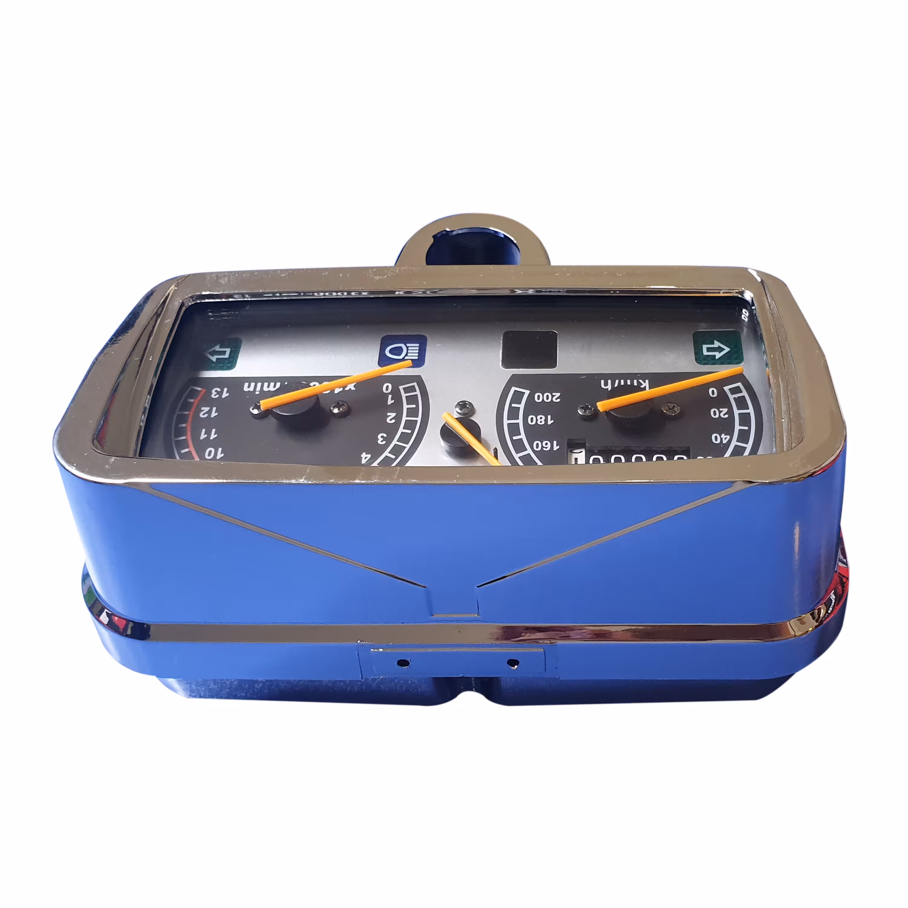 کیلومتر دنده شمار دار و آمپر دار موتور سیکلت نقره ای