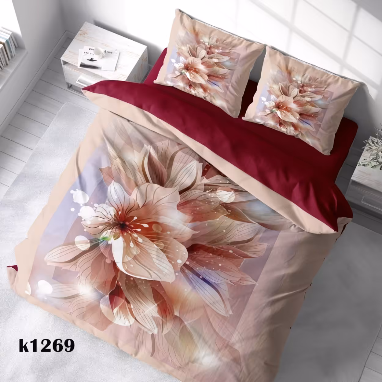 سرویس روتختی ترک إو turkev کد K-1269 دونفره 6 تکه
