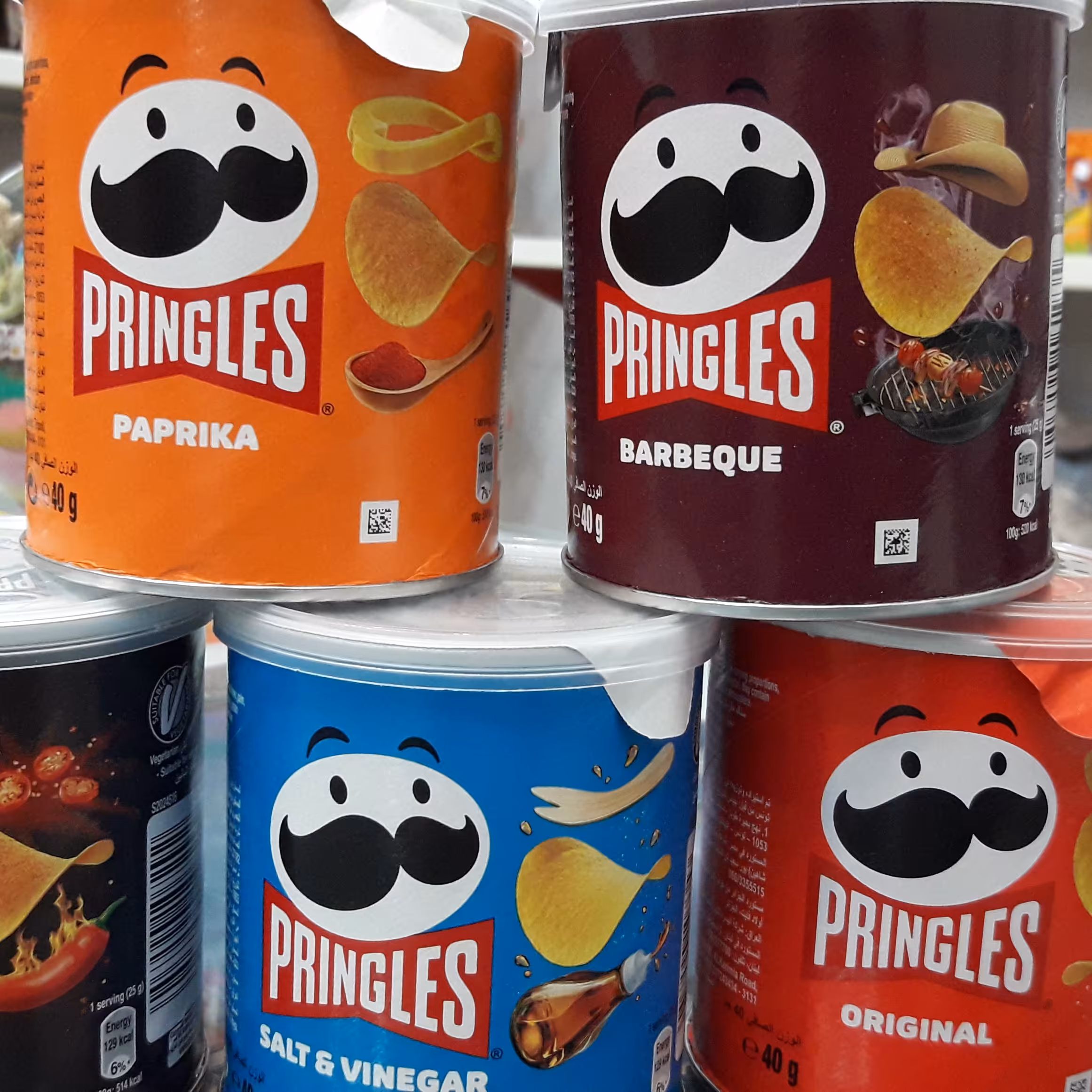 چیپس پرنگلز 40 گرمی در 5 طعم 